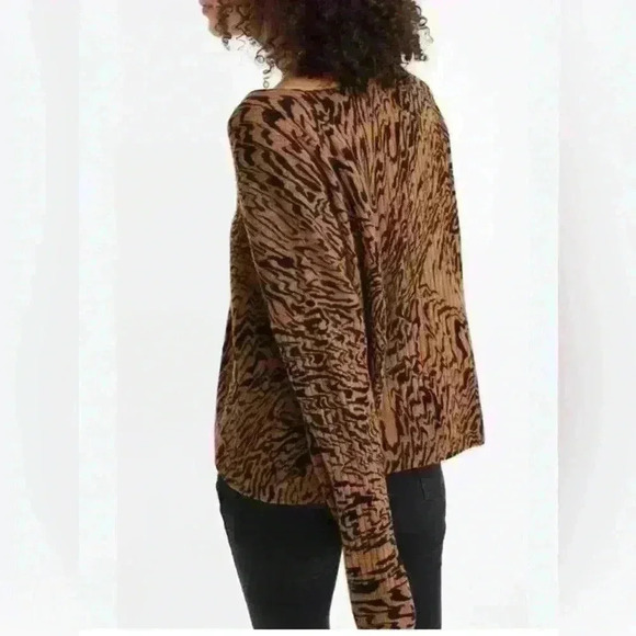 Madewell Tigerized Cardigan Button Down  Sweater Long Sleeve Brown Boho   Size S - Picture 4 of 8